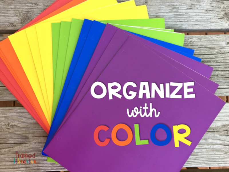 Organize with color code your teaching materials