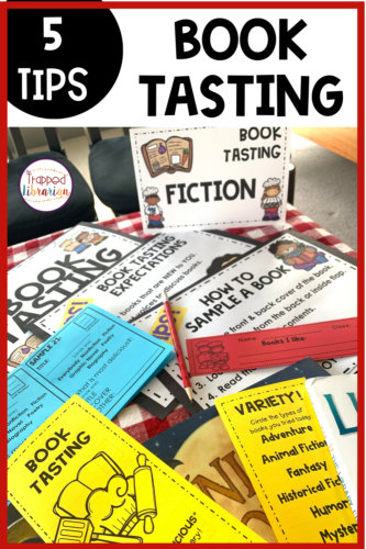 Engage your readers with a fun Book Tasting Event in your elementary library or classroom! From dressing up like a chef to creating editable book tasting menus, you will love these 5 tips from the Trapped Librarian. Click through to the blog and start planning your Book Tasting Event today!