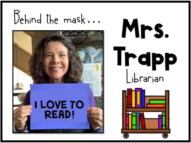 Back to School Library Ideas Photo Badge Behind the Mask