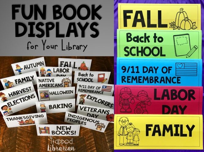 Fun School Library Book Displays