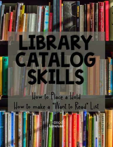 Your elementary school library lessons should include important library catalog skills like how to place holds, how to create a “Want to Read” list, and how to check library account information. Empower your students to enjoy a lifetime of reading by teaching them these important library catalog skills! #thetrappedlibrarian #schoollibrary