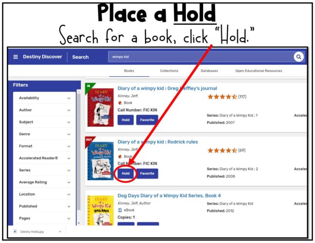 Library Catalog Skills Place a Hold