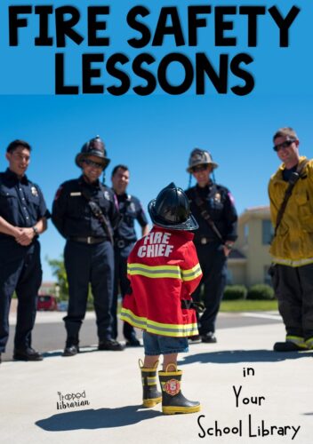 Are you looking for ideas for fire prevention week activities for your kindergarten, first grade, and second grade students.  Get fire safety lesson plan ideas for your elementary library or classroom.  #thetrappedlibrarian #firepreventionweek