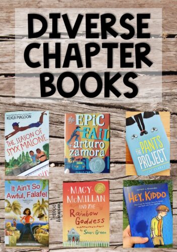 If you are looking for diverse chapter books to add to your collection for middle grade readers, I've got six recommendations for you. Give your students the experience of mirrors, windows, and sliding glass doors. #thetrappedlibrarian #diversebooksforkids