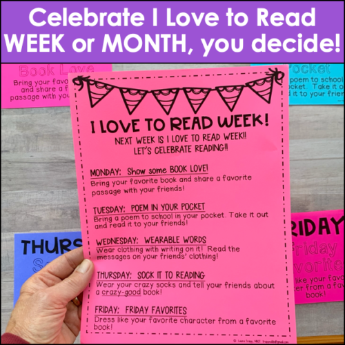 I Love to Read Month or We Love to Read Week