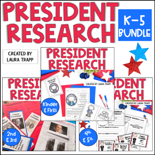 President Research projects for elementary library classes