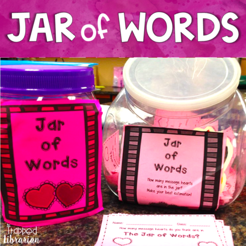 Valentine Heart Estimation Jar or Jar of Words