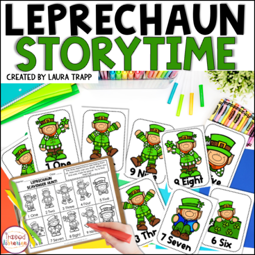 Leprechaun Storytime for K, 1, 2 March library lessons for St. Patricks Day