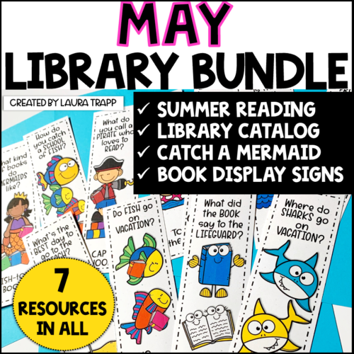 May Library Lessons bundle for your elementary library classes