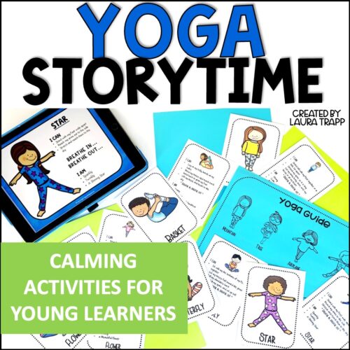 Yoga Storytime with yoga pose cards from the Trapped Librarian